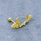 Anting kupu-kupu emas kristal ganda kancing 316 Baja tahan karat 8mm